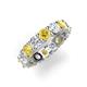 3 - Laida 4.10 ctw (4.00 mm) Yellow Sapphire and Diamond Eternity Band 