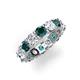3 - Laida 4.00 ctw (4.00 mm) London Blue Topaz and Diamond Eternity Band 