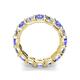 4 - Laida 3.90 ctw (4.00 mm) Tanzanite and Diamond Eternity Band 