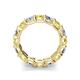 4 - Laida 4.10 ctw (4.00 mm) Yellow Sapphire and Diamond Eternity Band 