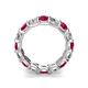 4 - Laida 4.10 ctw (4.00 mm) Ruby and Diamond Eternity Band 