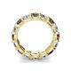 4 - Laida 3.90 ctw (4.00 mm) Smoky Quartz and Diamond Eternity Band 