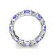 4 - Laida 3.90 ctw (4.00 mm) Tanzanite and Diamond Eternity Band 