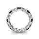 4 - Laida 4.16 ctw (4.00 mm)Black and White Diamond Eternity Band 