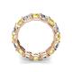 4 - Laida 4.10 ctw (4.00 mm) Yellow Sapphire and Diamond Eternity Band 