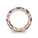 4 - Laida 3.60 ctw (4.00 mm) Iolite and Diamond Eternity Band 