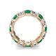 4 - Laida 4.00 ctw (4.00 mm) Emerald and Diamond Eternity Band 