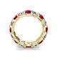 4 - Laida 4.10 ctw (4.00 mm) Ruby and Diamond Eternity Band 