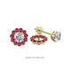 1 - Serena 0.57 ctw (2.00 mm) Round Ruby Jackets Earrings 