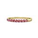 1 - Clara 2.40 mm Pink Tourmaline 10 Stone Wedding Band 