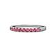 1 - Clara 2.40 mm Pink Tourmaline 10 Stone Wedding Band 