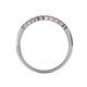 5 - Clara 2.40 mm Pink Tourmaline 10 Stone Wedding Band 