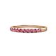 1 - Clara 2.40 mm Pink Tourmaline 10 Stone Wedding Band 
