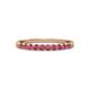 2 - Clara 2.40 mm Pink Tourmaline 10 Stone Wedding Band 
