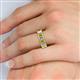 5 - Victoria 6x4 mm Emerald Cut Yellow Sapphire and Diamond Eternity Band 