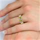 5 - Victoria 6x4 mm Emerald Cut Yellow Sapphire and Diamond Eternity Band 