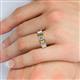5 - Victoria 6x4 mm Emerald Cut Citrine and Diamond Eternity Band 