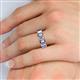 5 - Victoria 6x4 mm Emerald Cut Iolite and Diamond Eternity Band 