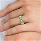 5 - Victoria 6x4 mm Emerald Cut Peridot and Diamond Eternity Band 