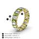 4 - Victoria 5x3 mm Emerald Cut Peridot and Diamond Eternity Band 