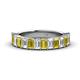 1 - Alaya 4.55 ctw (5x3 mm) Emerald Cut Yellow Sapphire and Lab Grown Diamond 14 Stone Wedding Band 
