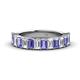 1 - Alaya 4.34 ctw (5x3 mm) Emerald Cut Tanzanite and Lab Grown Diamond 14 Stone Wedding Band 
