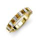 3 - Alaya 4.41 ctw (5x3 mm) Emerald Cut Citrine and Lab Grown Diamond 14 Stone Wedding Band 