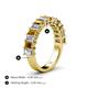 4 - Alaya 4.41 ctw (5x3 mm) Emerald Cut Citrine and Lab Grown Diamond 14 Stone Wedding Band 