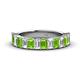 1 - Alaya 4.90 ctw (5x3 mm) Emerald Cut Peridot and Lab Grown Diamond 14 Stone Wedding Band 