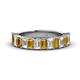 1 - Alaya 4.41 ctw (5x3 mm) Emerald Cut Citrine and Lab Grown Diamond 14 Stone Wedding Band 