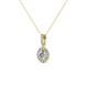 2 - Azaria 0.52 ctw (4.5 mm) Round Lab Grown Diamond and Round Natural Diamond Halo Pendant 