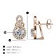 3 - Jovita 1.90 ctw (6.00 mm) Moissanite and Natural Round Diamond Halo Dangle Stud Earrings 