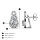 3 - Jovita 2.54 ctw IGI Certified (6.50 mm) Round Lab Grown Diamond and Natural Round Diamond Halo Dangle Stud Earrings 