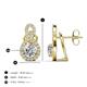 3 - Jovita 2.54 ctw IGI Certified (6.50 mm) Round Lab Grown Diamond and Natural Round Diamond Halo Dangle Stud Earrings 