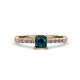 1 - Fenice London Blue Topaz and Diamond Bridal Set Ring 