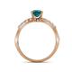 5 - Fenice London Blue Topaz and Diamond Bridal Set Ring 