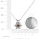 5 - Akina 0.80 ctw (3.80mm) Smoky Quartz and Round Natural Diamond Floral Halo Pendant 