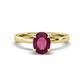 1 - Jenna 2.30 ct (9x7 mm) Oval Cut Rhodolite Garnet Solitaire Engagement Ring 
