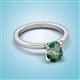 2 - Jenna 2.52 ct (9x7 mm) Oval Cut Lab Created Alexandrite Solitaire Engagement Ring 