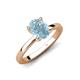 3 - Jenna 1.75 ct (9x7 mm) Oval Cut Aquamarine Solitaire Engagement Ring 