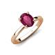 3 - Jenna 2.30 ct (9x7 mm) Oval Cut Rhodolite Garnet Solitaire Engagement Ring 