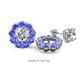1 - Serena 1.62 ctw (3.00 mm) Round Tanzanite Jackets Earrings 