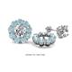 1 - Serena 1.44 ctw (3.00 mm) Round Aquamarine Jackets Earrings 