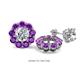 1 - Serena 1.44 ctw (3.00 mm) Round Amethyst Jackets Earrings 