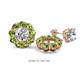 1 - Serena 2.08 ctw (3.00 mm) Round Peridot Jackets Earrings 