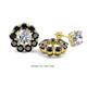 1 - Serena 1.98 ctw (3.00 mm) Round Black Diamond Jackets Earrings 