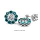 1 - Serena 1.98 ctw (3.00 mm) Round London Blue Topaz Jackets Earrings 
