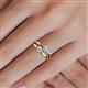 5 - Ria 0.50 ctw (4.00 mm) Round Natural Diamond Split Shank 2 Stone Engagement Ring 