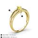 4 - Ria 0.53 ctw (4.00 mm) Round Yellow Sapphire Split Shank 2 Stone Engagement Ring 