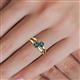5 - Ria 0.50 ctw (4.00 mm) Round Blue Diamond Split Shank 2 Stone Engagement Ring 
